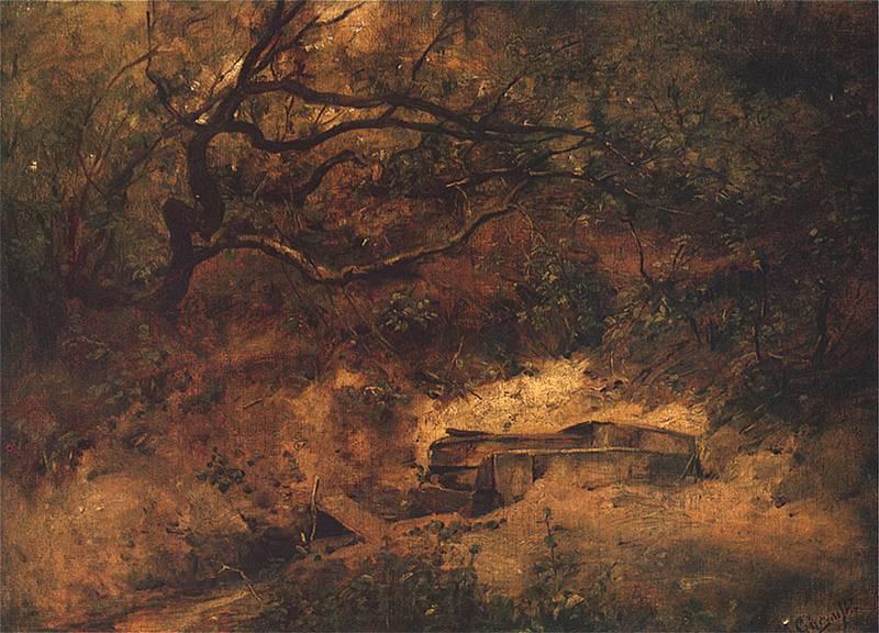 Maksymilian Gierymski Apple-tree over stream. Spain oil painting art